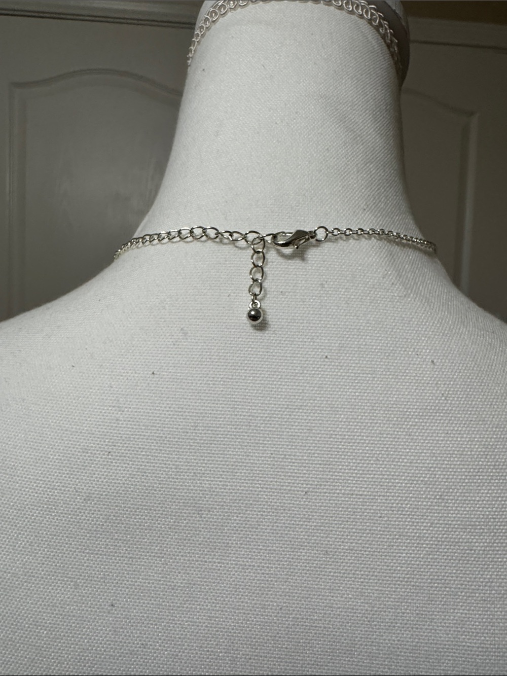 Silver Leaf Drop Pendant Necklace - Women's Jewelry - Picture 6 of 6